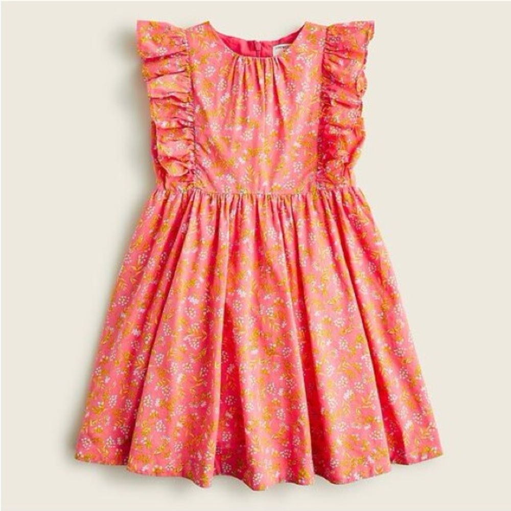 Crewcuts Floral Ruffle Flutter Dress 3T